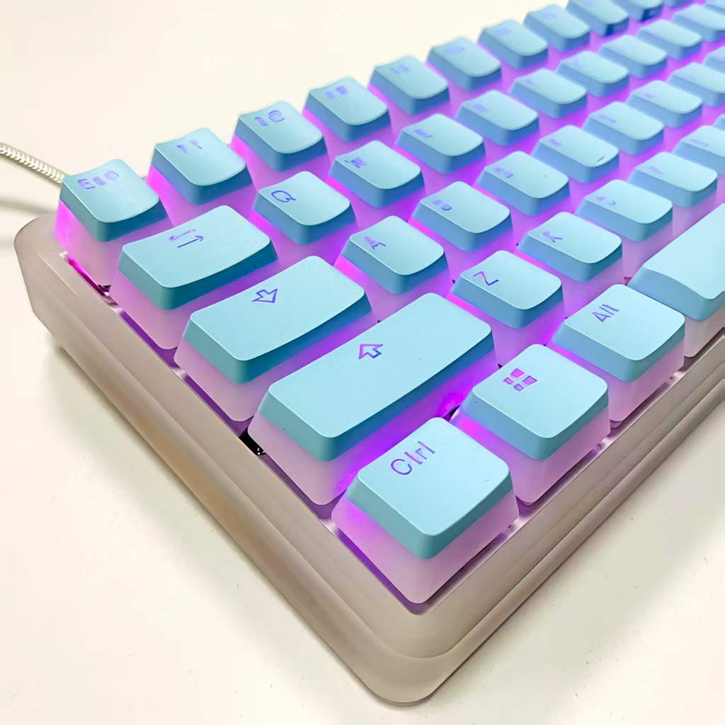 สีน้ำเงิน Pudding keycap 119 ปุ่ม คีย์แคป พุดดิ้ง PBT ปุ่มคีย์บอร์ด