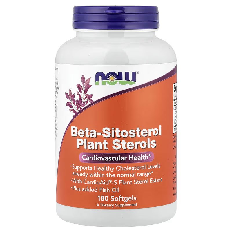 now Beta-Sitosterol Plant Sterols Cardiovascular Health Softgels