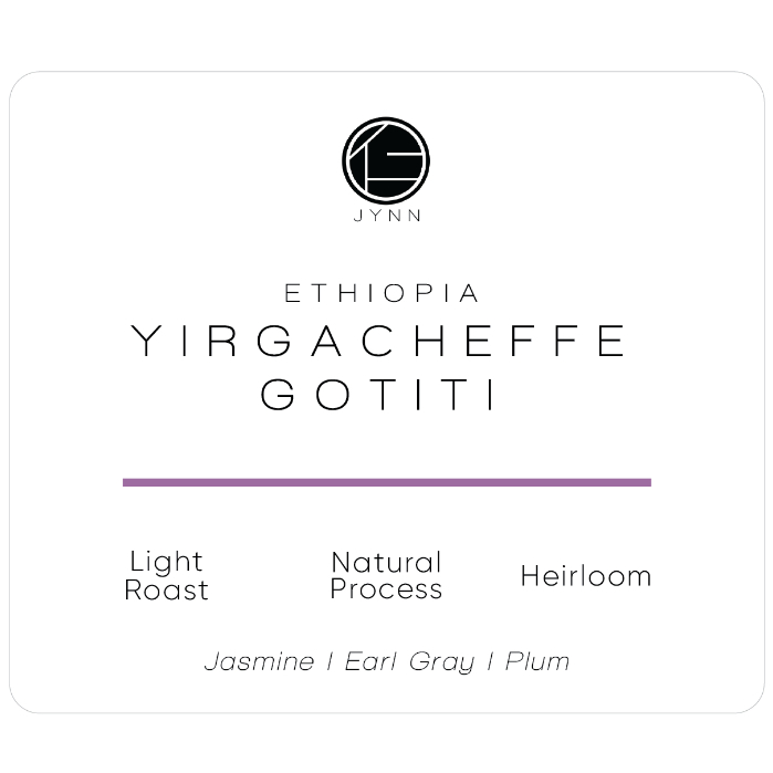 JYNN coffee roasters เมล็ดกาแฟ: Ethiopia Yirgacheffe Gotiti - 100g