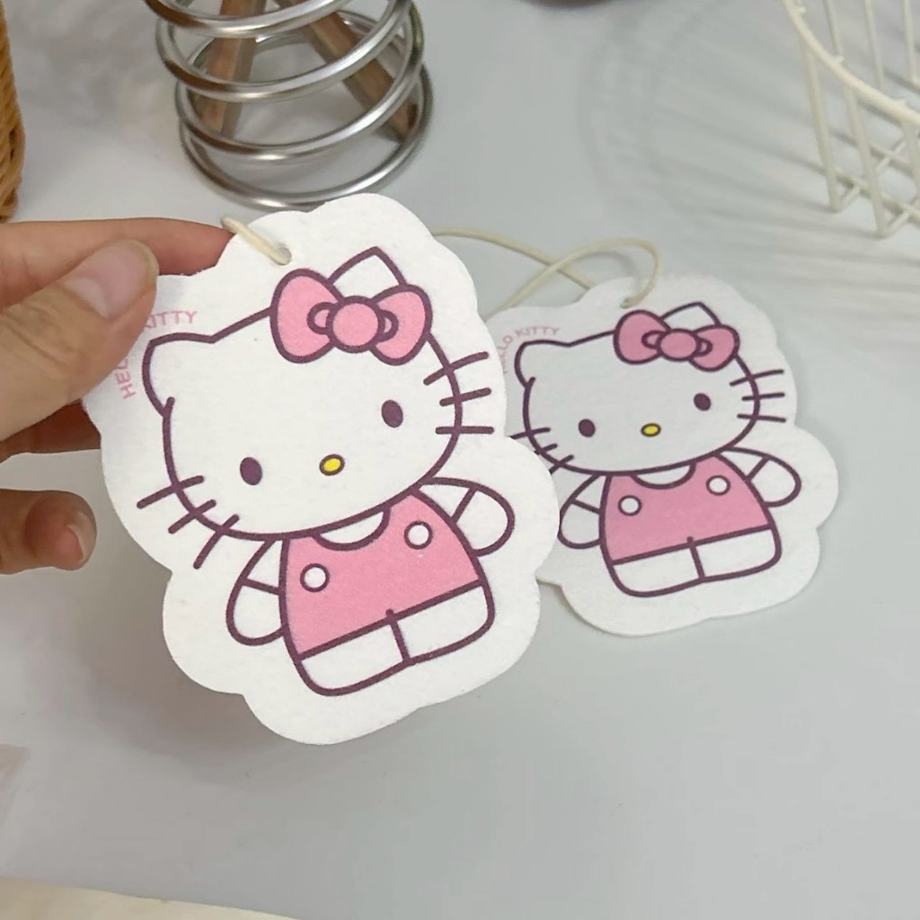 ส่งด่วน💗 Kitty dishwashing sponge ฟองน้ำล้างจาน คิตตี้ น่ารัก ฟองน้ำบีบอัด เยื่อไม้ไผ่ 60077