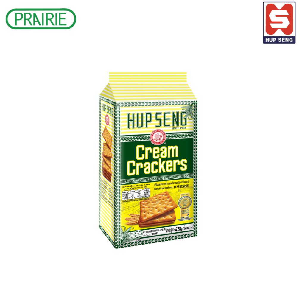 ฮับเส็ง ครีม แครกเกอร์ 428 กรัม ขนมมาเลเซีย / Hupseng Cream Cracker 428g.