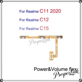 Power On off swicth Volume ปุ่ม flex Replacement สําหรับ OPPO Realme C12 C15 C11 2020