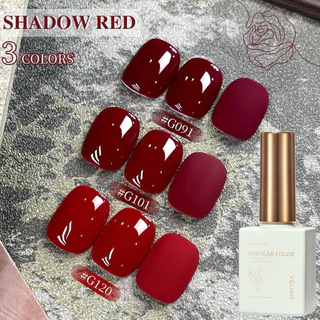 สีทาเล็บเจล โทนสีแดง มี3โทนสีให้เลือก ขนาด15ml สินค้าพร้อมส่งในไทย