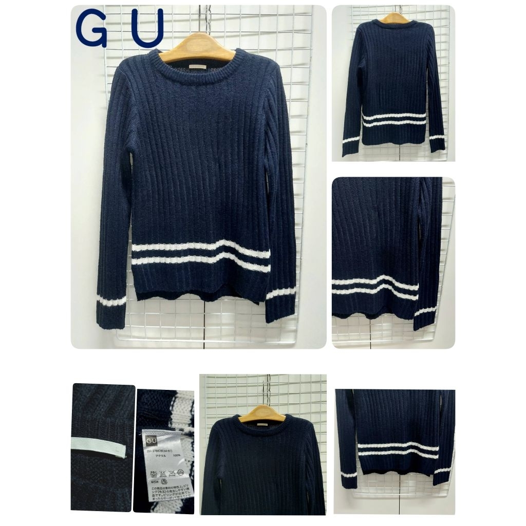 5060. G U เสื้อสเวตเตอร์ไหมพรมญี่ปุ่นมือสอง