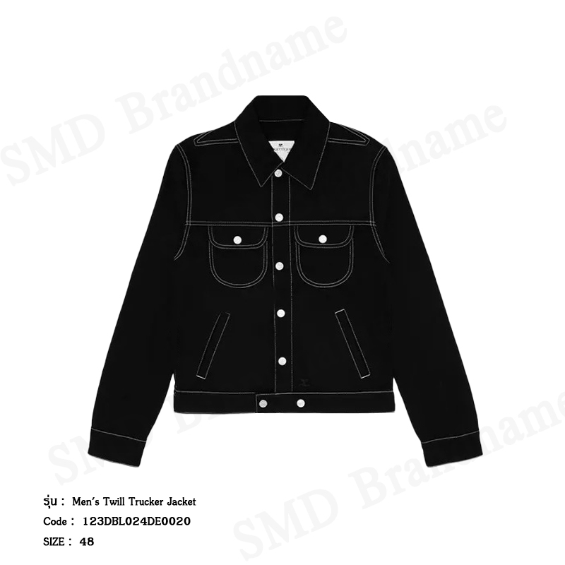 Courreges เสื้อแจ็คเก็ตยีนส์ผู้ชาย รุ่น Men's Twill Trucker Jacket Code: 123DBL024DE0020