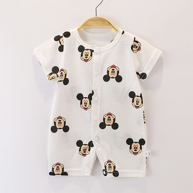 (พร้อมส่ง) ชุดรอมเปอร์แขนสั้นสำหรับเด็ก Disney Mickey ชุดเด็กอ่อน ชุดนอนเด็กอ่อน บอดี้สูทเด็ก สําหรับเด็กทารกแรกเกิด - รูปที่ 2
