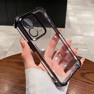 เคสใส ขอบสีเงา กันรอยเลนส์กล้อง สำหรับ Oppo Reno15 Reno15Pro Max Reno15F เคสขอบสี กันกระแทก หรูหรา
