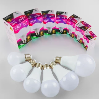 MIMI หลอดไฟ LED 5W 7W 9W 13W 15W 18W 24W ขั้ว E27 มอก แสงขาว/วอร์ม ประหยัดพลังงาน 85% 20,000ชม