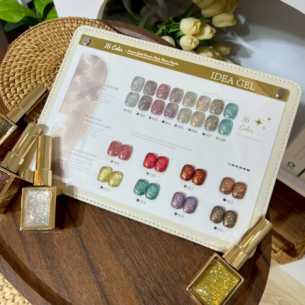 Luna princess Set Glitter 16สี ( IR16-7 ) idea gel 2026 พร้อมชาร์จสำเร็จรูป