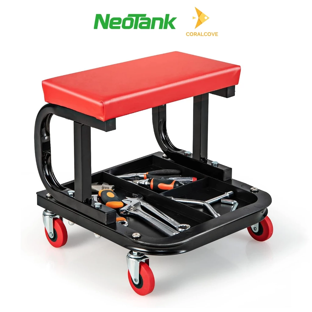 NeoTank เก้าอี้ช่างซ่อมรถ แบบหลายฟังก์ชัน มีถาดวางเครื่องมือ ล้อเลื่อน รองรับน้ำหนัก 150KG