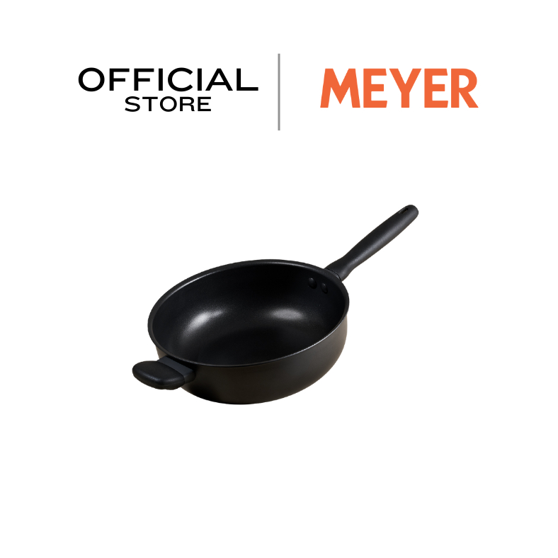 MEYER MIDNIGHT กระทะผัดทรงลึก hard-anodize ขนาด 28 ซม. Stirfry (85078-TE12)