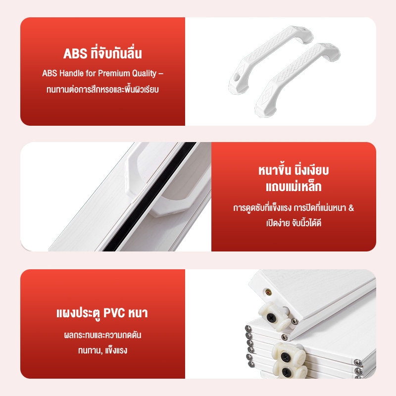 ฉากกั้นแอร์ PVC รุ่นทึบ ประตู ฉากกั้นห้อง PVC ประตูพับ PVC ฉากกั้นแอร์ ห้องครัวห้องนอนห้องน้ำ - รูปที่ 3