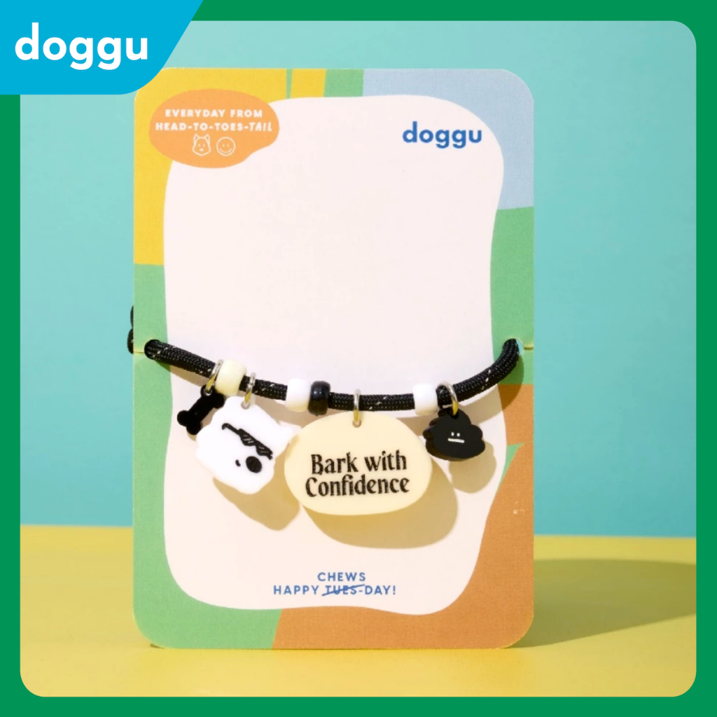 [พร้อมส่ง] DOGGU สร้อยคอสัตว์เลี้ยง SET Pick me Bark with Confidence