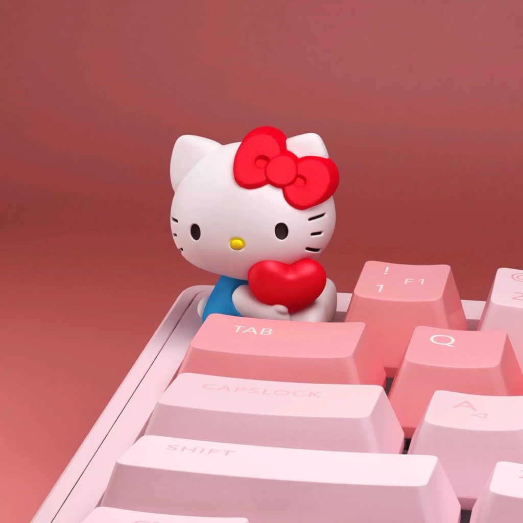 🍎⌨️{พร้อมส่ง! } [พร้อมส่ง] Hello Kitty ปุ่มคีย์บอร์ดคิตตี้ เฮลโลคิตตี้ คีย์บอร์ด พร้อมใช้ได้เลย🍎⭐️👀