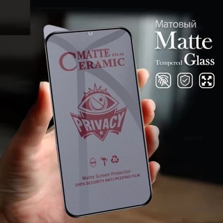 ฟิล์มกันมอง กันเสือก เซลามิกด้าน เต็มจอ Realme (เรียวมี) ไม่ดันเคส กาวเต็มแผ่น ฟิล์มกันกระแทก Realme ทุกรุ่น