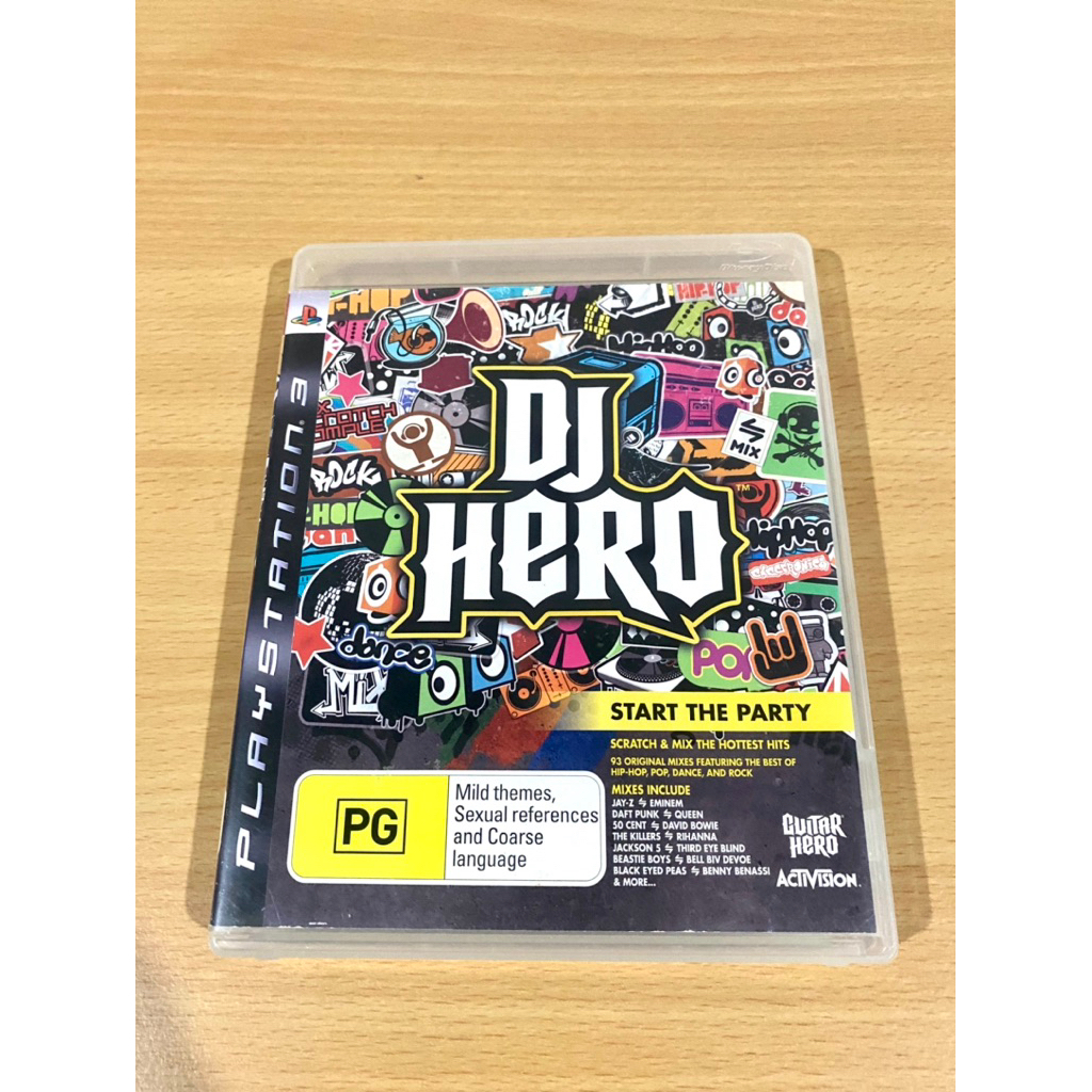 แผ่นเกมส์หายาก ps3 DJ HERO Guitar Hero rare item game เกมส์ดีเจฮีโร่ โซน 4 ภาษาอังกฤษ สภาพสวยมาก