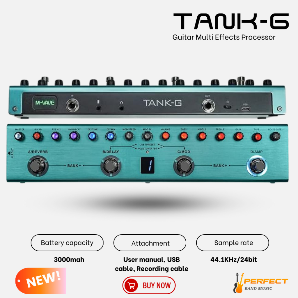 Tank-G เอฟเฟคกีตาร์ M-VAVE  รุ่น Tank-G Guitar Multi Effect