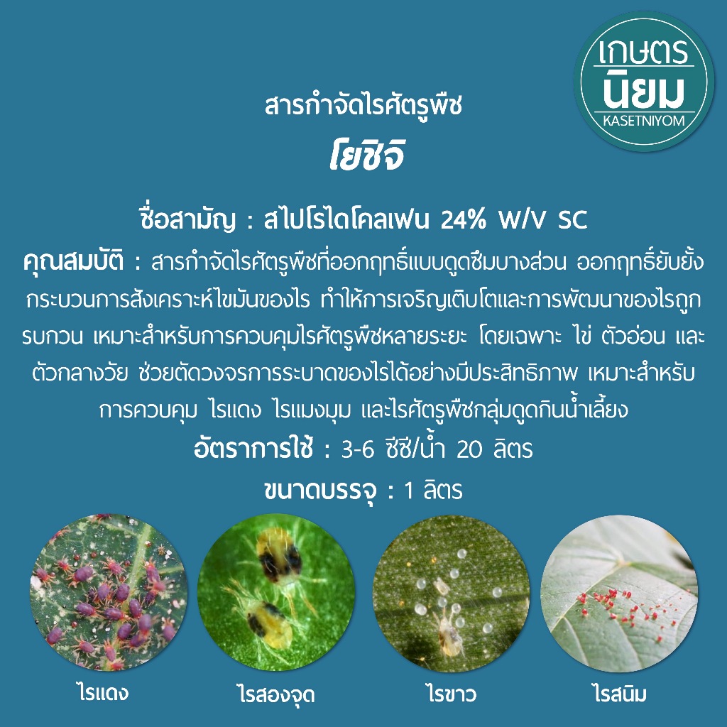โยชิจิ (สไปโรไดโคลเฟน 24% W/V SC) 1 ลิตร รูปที่ 2