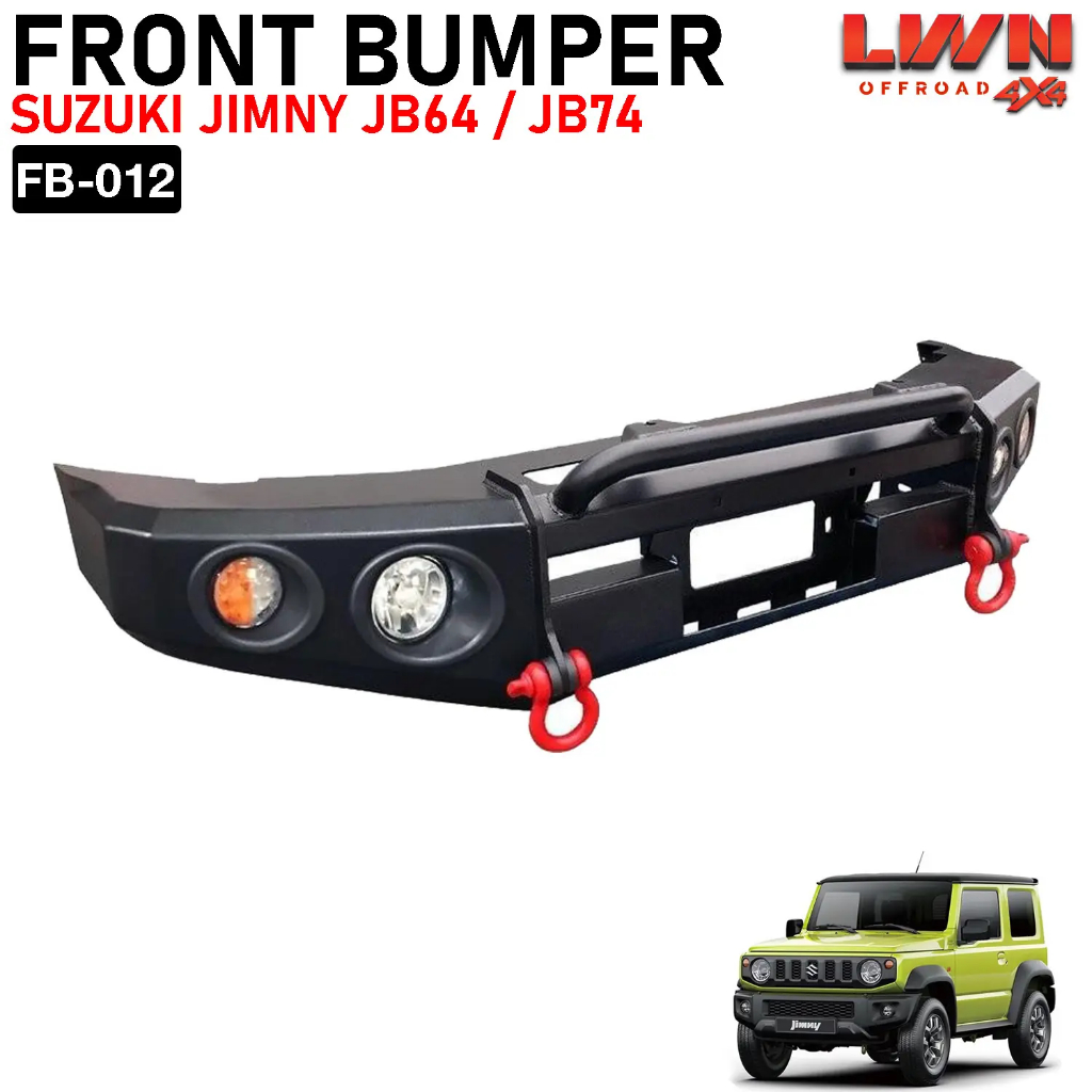 กันชนหน้า Jimmy JB74 รุ่น FB-012 กันชนเหล็กแบรนด์ LWN4x4 กันชนออฟโรด Offroad Bullbar