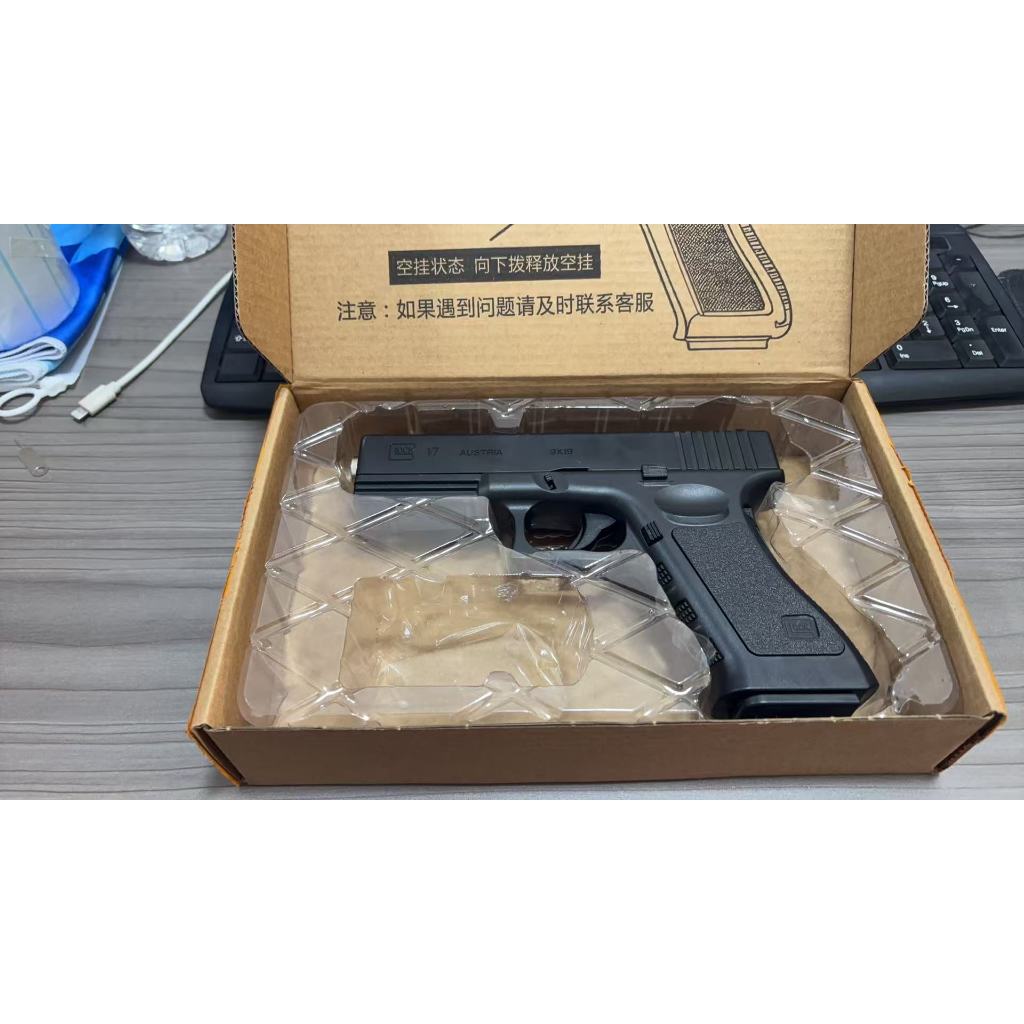 GLOCK17 ทำจากพลาสติก (สีดำ / ทราย) 6MM - BB, ของเล่นเด็กปีนเขา, ล็อคขนาดเล็ก