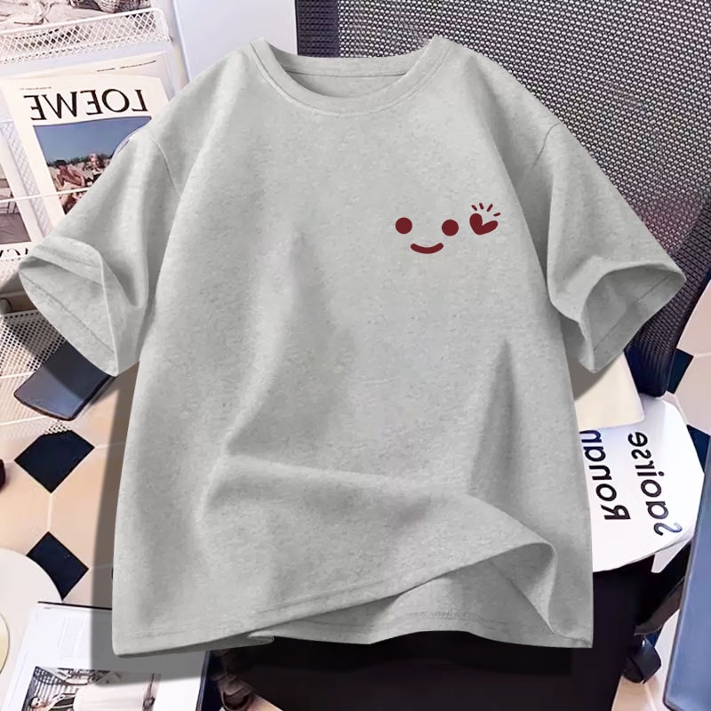 D1328เสื้อยืดแขนสั้น ผ้านุ่มยืดได้ใส่สบายฯ ลายแฟชั่นนานาชาติ ปลีก-ส่ง