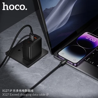 สายชาร์จ รองรับการชาร์จเร็วสูงสุด 60W สำหรับ USB-A/USB-C to Type-C/iOS ยาว 1 เมตร ป้องกันการหักงอ HOCO X127