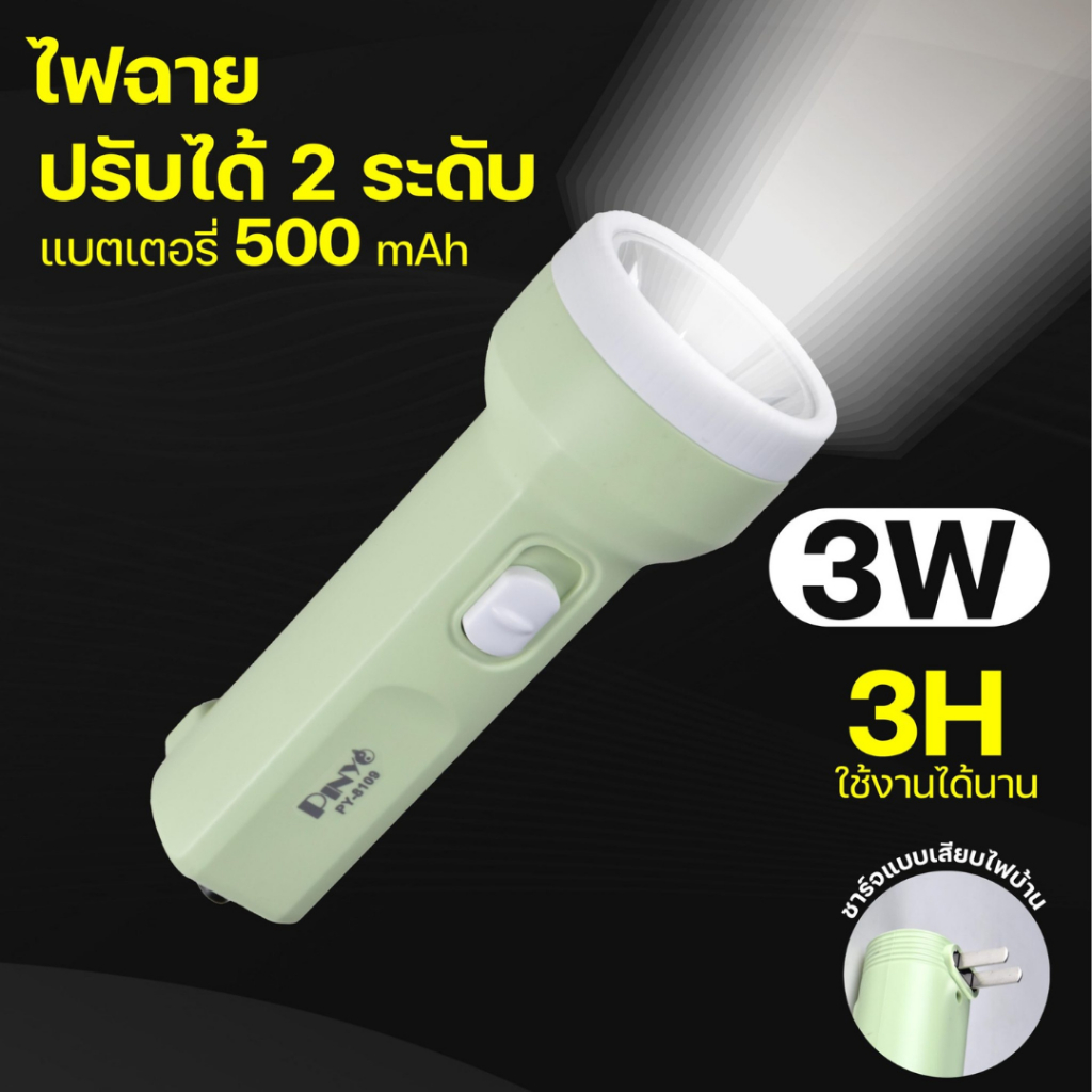 [ ลูกค้าใหม่ 1 บาท ] ไฟฉายขนาดเล็ก500mAh  ไฟฉายพกพาสะดวก แบบชาร์จไฟบ้านLED กระทัดรัด พกพาง่าย แสงไฟสีขาว
