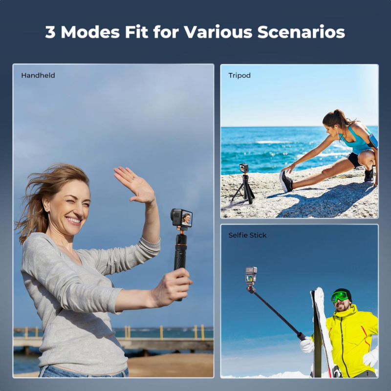 K&F DJI Osmo Nano/Action 6 ไม้เซลฟี่ขาตั้ง Magnetic Quick Release Tripod (KF09.181) - รูปที่ 5