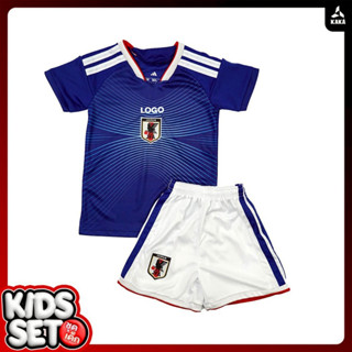 ชุดบอลเด็ก (เสื้อ+กางเกง) เสื้อมีโลโก้ทุกตัว