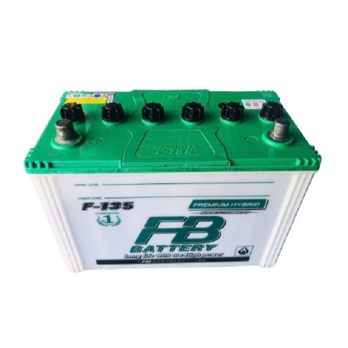 แบตเตอรี่รถกระบะ FB HYBRID F-135 85Ah แบตน้ำชนิดเติมน้ำกลั่น ไฟแรง อึดทน ขั้ว R / L พร้อมใช้งาน