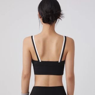 GymHub ยกทรงกีฬาสายเดี่ยวสำหรับโยคะและพิลาทิส ป้องกันการกระแทก เสริมความเฟิร์ม ระบายอากาศดีและหลังสวย