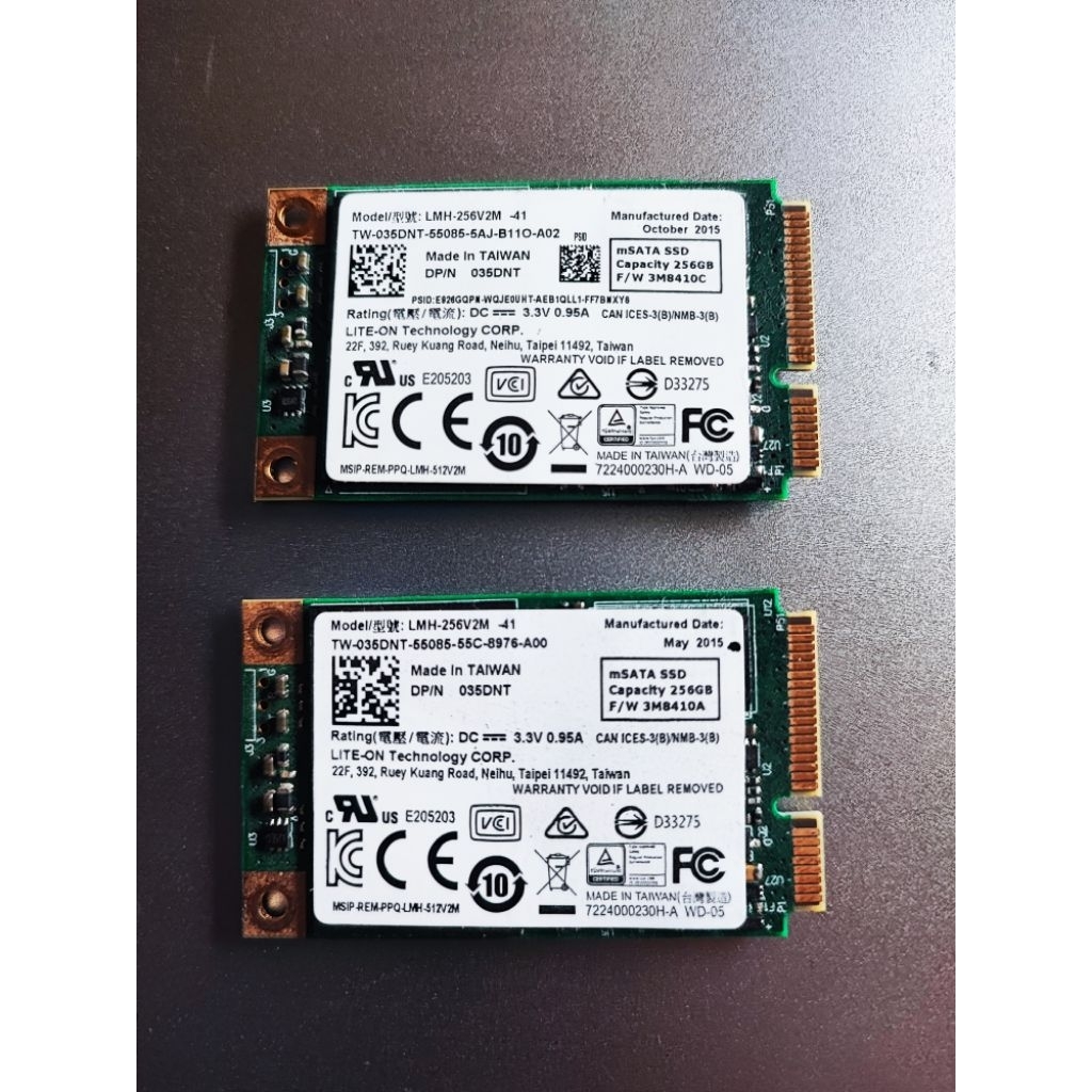 ssd msata Lite on 256gb มือสอง (used)