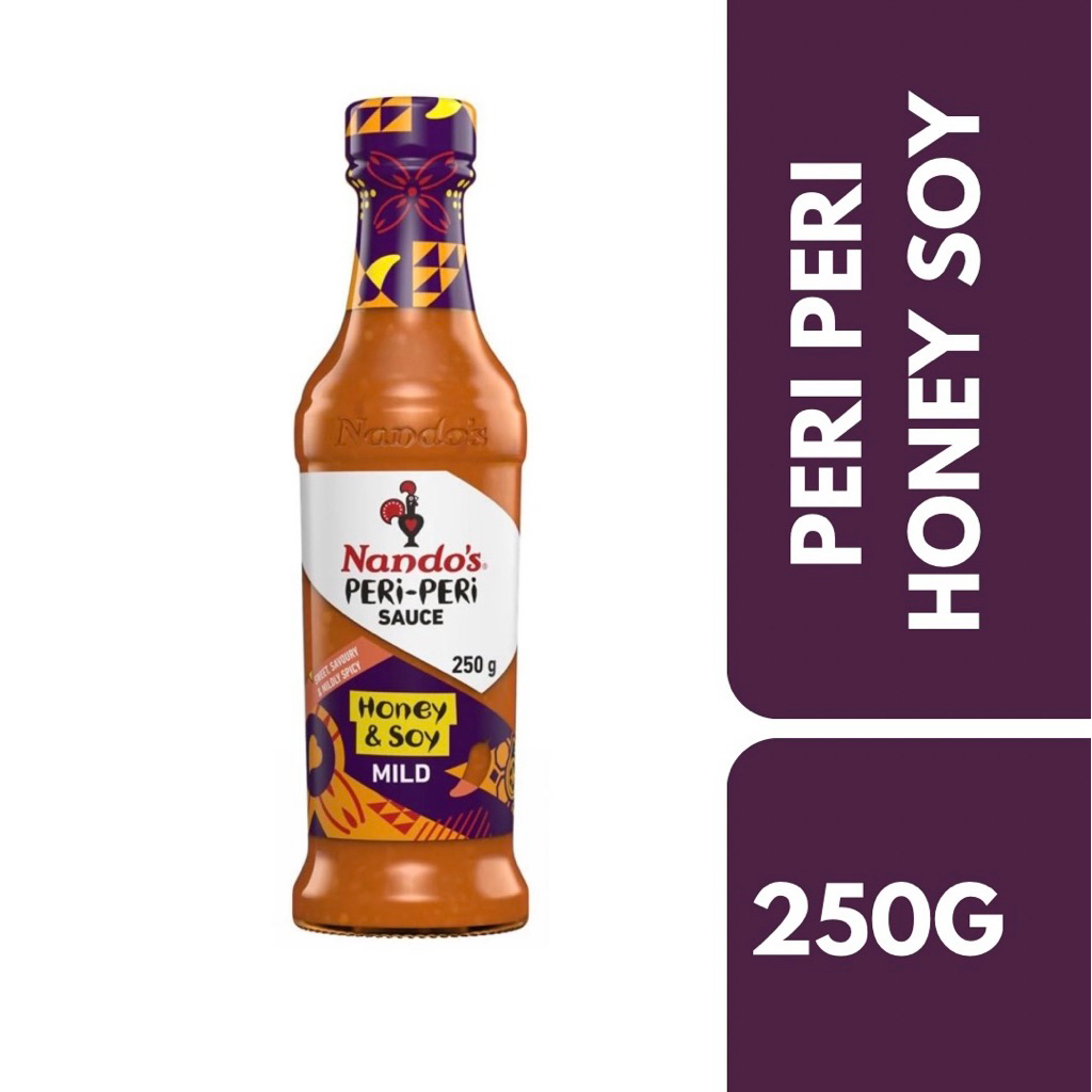 Nandos Peri-peri Sauce Honey and Soy 250g++ นันโดส เปริเปริซอสน้ำผึ้งกับถั่ว250กรัม