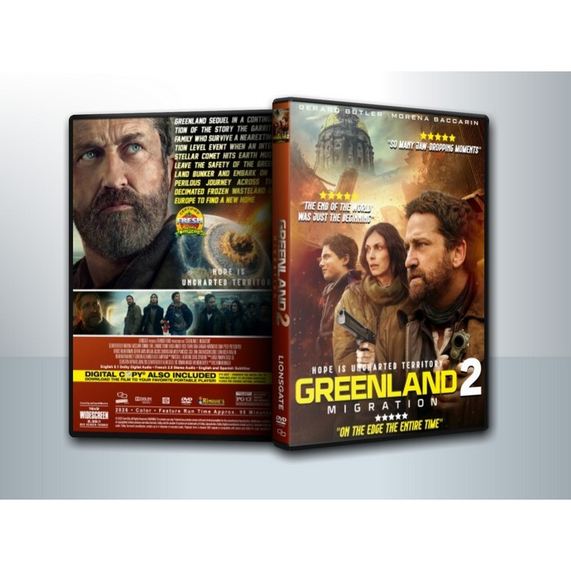[ DVD Movie ใหม่ร้อนๆ! ชนโรง มีปก+สกรีนแผ่น] Greenland 2: Migration (2026) ฝ่าชะตา โลกาวินาศ ( 1 DVD )