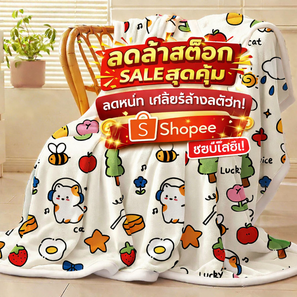 ️ผ้าห่มนอน SLEEP ล้างสต๊อก นุ่มฟู เบาสบาย เหมาะกับแอร์ หลับสบาย ราคาพิเศษ ⚡ ส่งไวจากไทย!