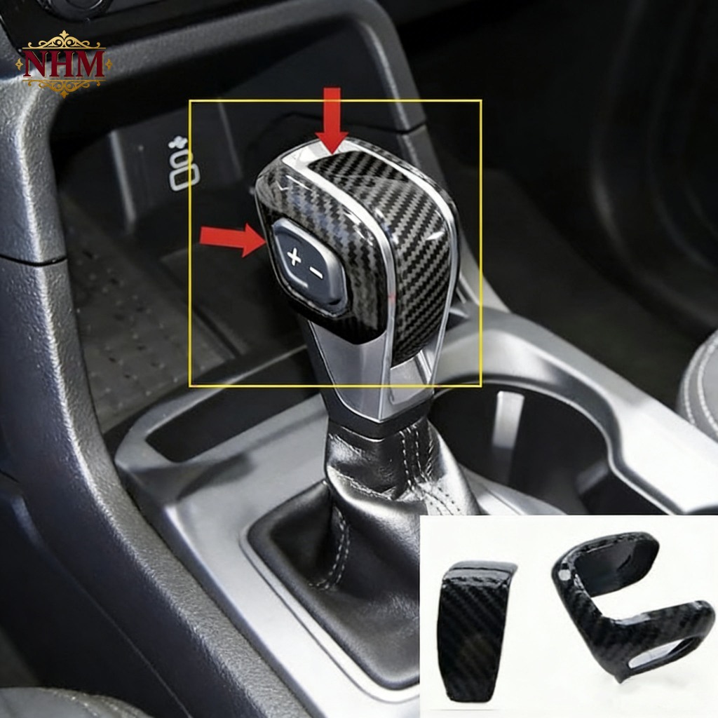 ✨COD✨ฝาครอบหัวเกียร์คาร์บอนไฟเบอร์ สําหรับ Ford Ranger 2018-2025 Ford Everest 2018-2025