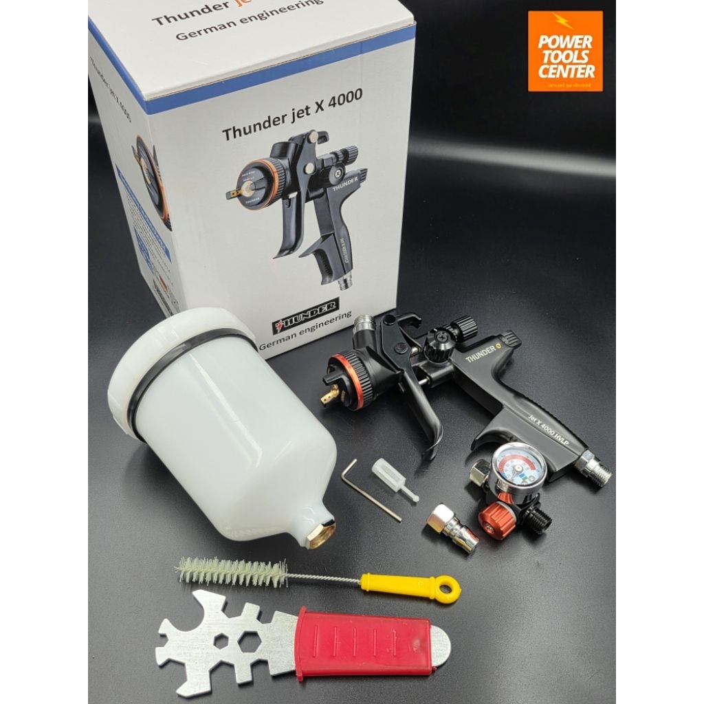 THUNDER กาพ่นสี คุณภาพสูง Jet X 4000 HVLP วัสดุดี พ่นดี เม็ดเรียงสวย ประหยัดสี มีขนาด 1.3 และ 1.4  คุณภาพเยอรมัน - รูปที่ 3