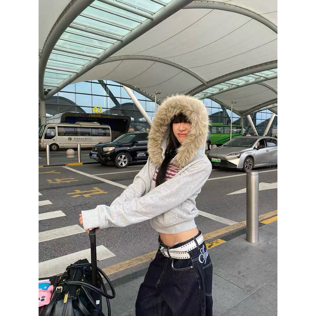 Pre-order / CGGA Hoodie เสื้อฮู้ดขนเฟอร์ ถอดได้