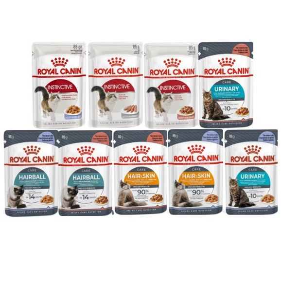 [12 ซอง] Royal Canin โรยัล คานิน อาหารเปียกสำหรับแมวทุกช่วงวัย ทุกสายพันธุ์ ขนาดซองละ85g.*โปรดอ่านรายละเอียดก่อนสั่งซื้อ