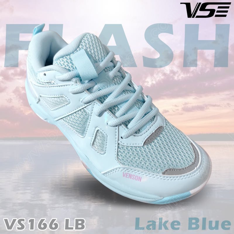 【 ของแท้ 💯% 】 รองเท้าแบดมินตัน VS รุ่น VS166 Flash หน้ากว้าง สีฟ้า (VS166LB)