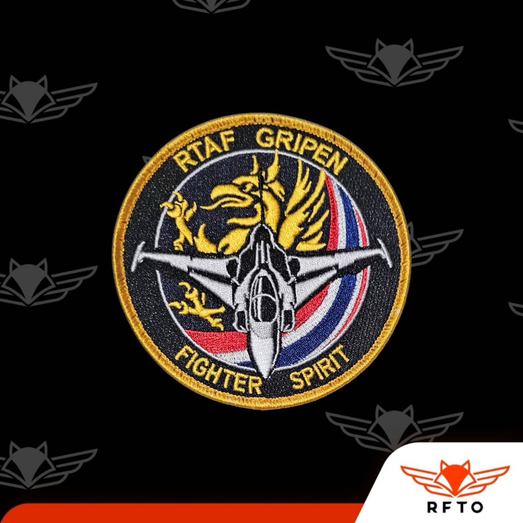 Patch RTAF GRIPEN – FIGHTER SPIRIT ขนาด 10 ซม.