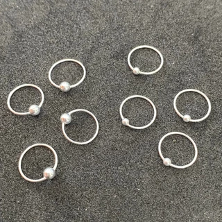 ต่างหูห่วงเงินแท้ Plummet Hoop Earrings 92.5% (ห่วงลูกตุ้ม)