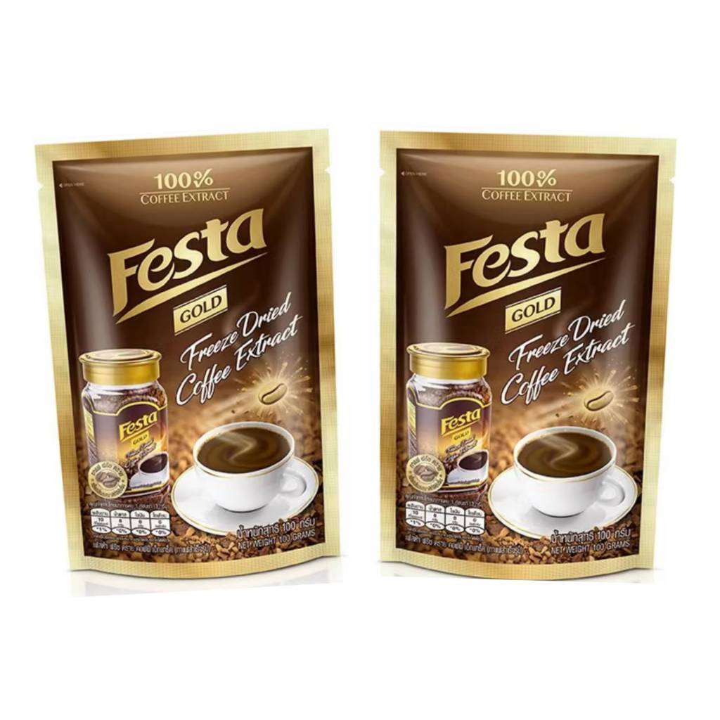 Festa Gold กาแฟฟรีซดราย เฟสต้า โกลด์ กาแฟสำเร็จรูปชนิดผง 100 กรัม