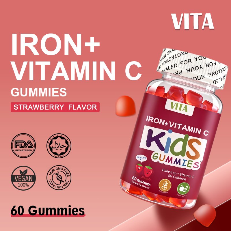 VITA IRON+ VITAMIN C KIDS GUMMIES ไอรอน+วิตามินซีสำหรับเด็ก กัมมี่ วิตามินรวม วิตามินเด็ก อาหารเสริม บํารุงสมอง