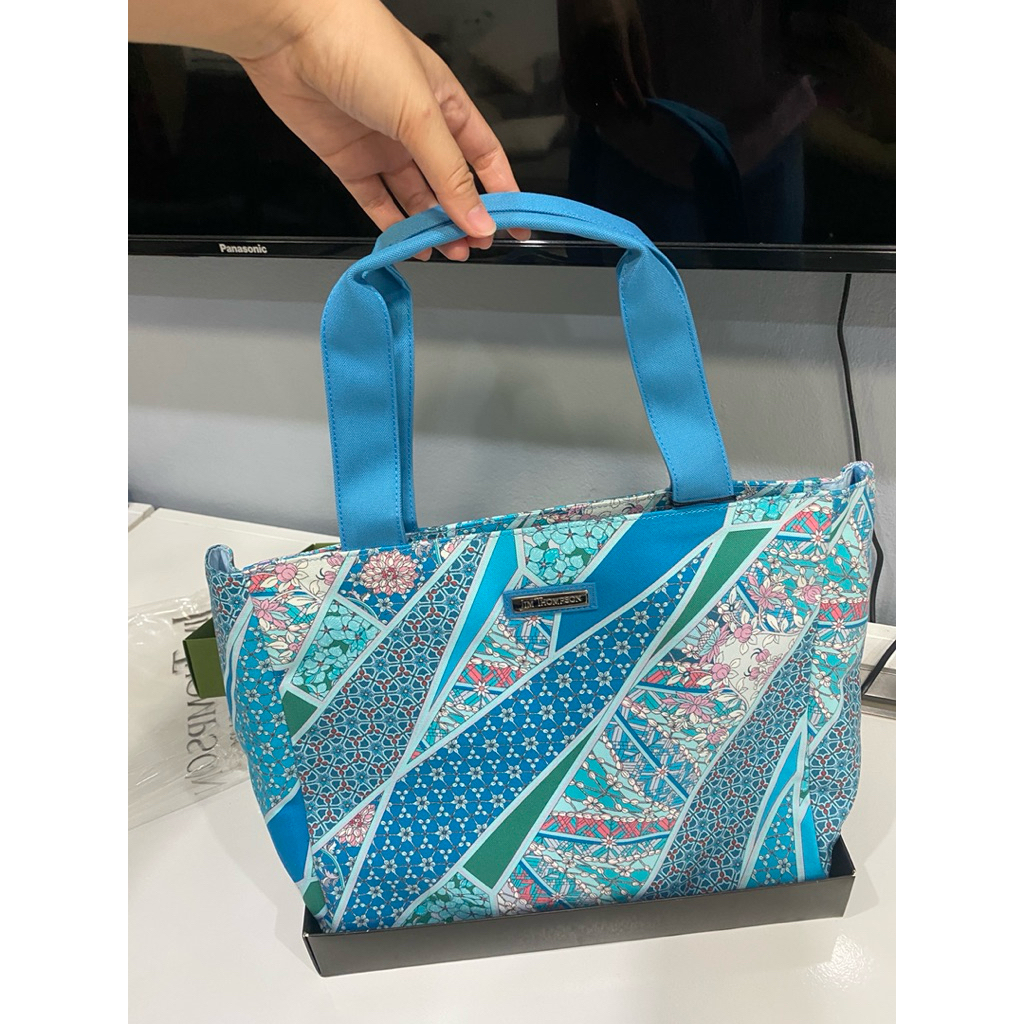 Jim Thompson - Royal Garland Large Canvas Tote - Blue
