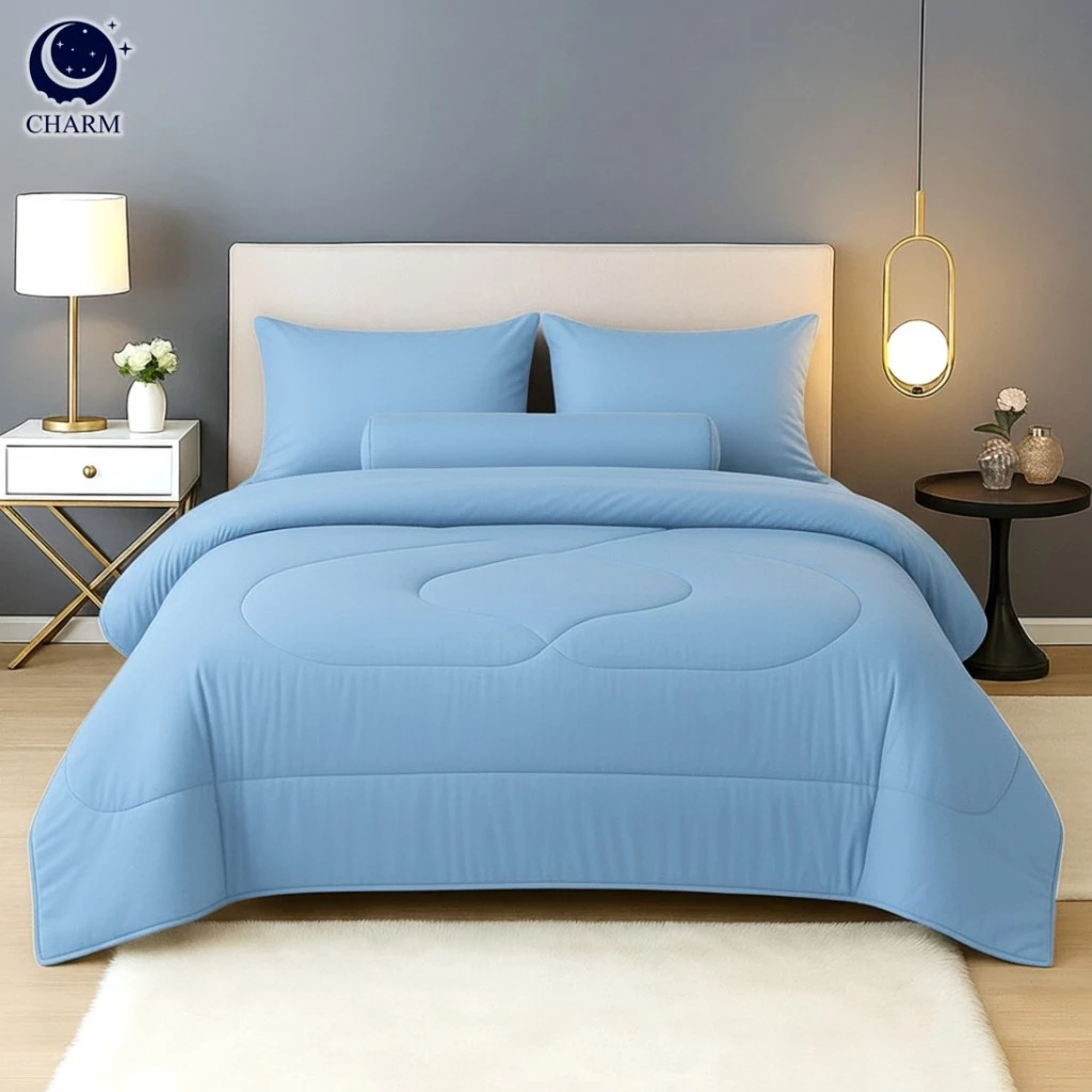 ชุดเครื่องนอน 16สี ชุดผ้าปูที่นอน พร้อมผ้านวม ครบชุด ผ้านุ่ม ระบายอากาศดี 3.5/5/6ฟุต CHARM Classic thumbnail 6