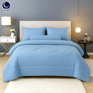 ชุดเครื่องนอน 16สี ชุดผ้าปูที่นอน พร้อมผ้านวม ครบชุด ผ้านุ่ม ระบายอากาศดี 3.5/5/6ฟุต CHARM Classic