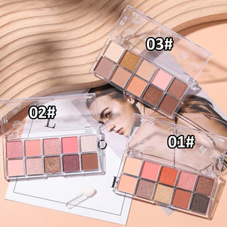 YOTAI ❤️LAMEILA❤️ อายแชโดว์ พาเลทอายแชโดว์ 10 สี เนื้อใยไหม เนื้อแมท ประกายชิมเมอร์ กลิตเตอร์ สีสวย กันน้ํา ติดทนนาน