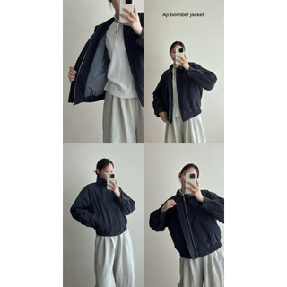 FADTHINGS : Aji bomber jacket สีกรมท่า ผ้าเดียวกับ paté ค่า 🐟🖐🏻➿
