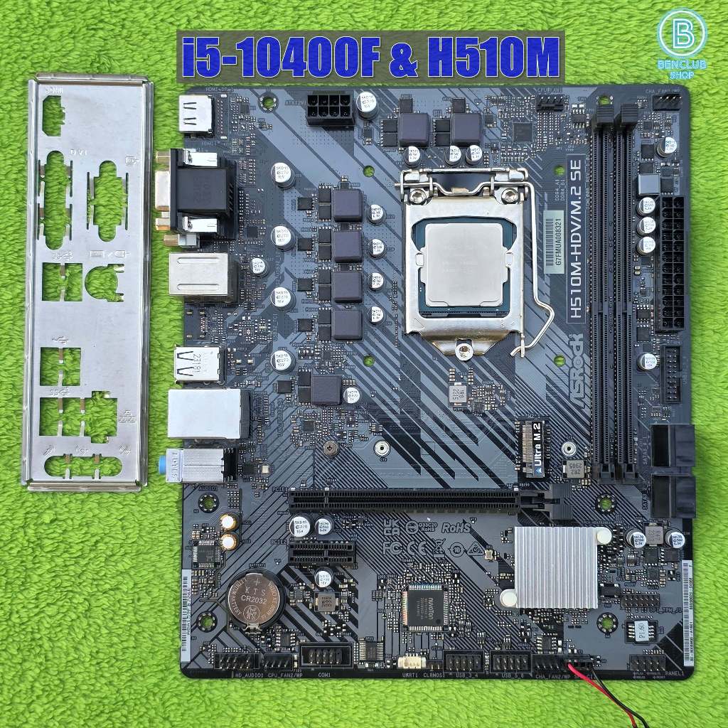 CPU(ซีพียู) MB(เมนบอร์ด): i5-10400f | Asrock H510M-HDV/M.2 SE (เจน10) สินค้ามือสอง